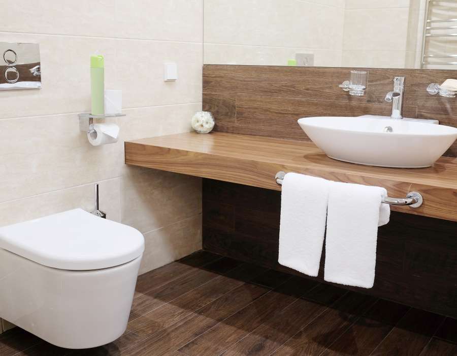 Interior of a hotel bathroom